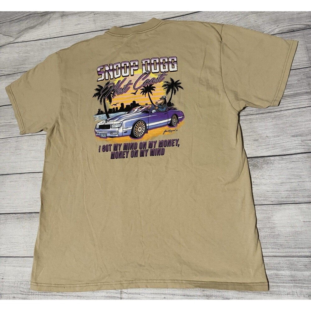 Joe Cool Snoop Dogg T-Shirt Size XL Money On My Mind Hip Hop Short Sleeve Rap